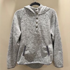 Heather Gray Button Down 1/4 Pullover